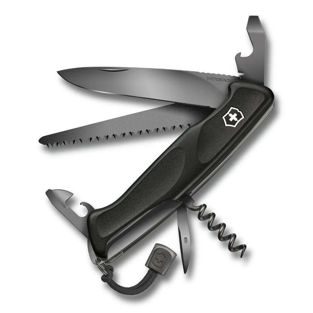Victorinox Onyx Black RangerGrip 55 Lockblade Swiss Army Knife