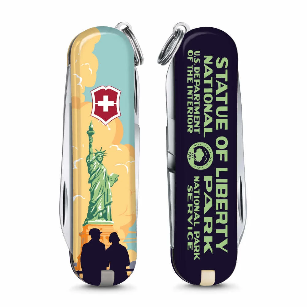 Victorinox Statue Of Liberty National Park Poster Art Classic SD Swiss Army Knife - Image 2