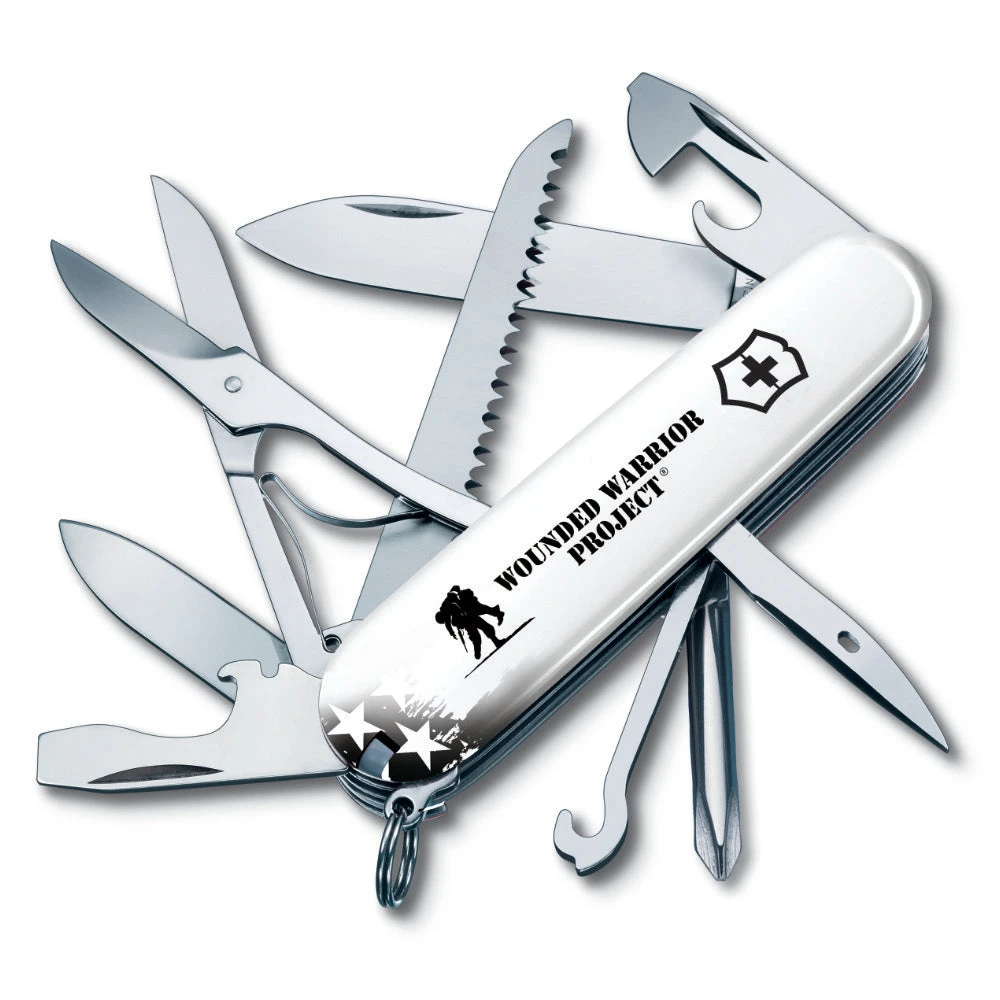 Victorinox Wounded Warrior Project Black And White American Flag Fieldmaster Swiss Army Knife - Image 3