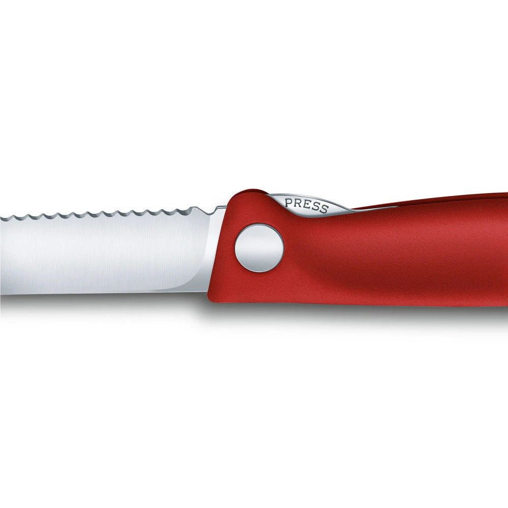 Swiss Classic 4.3" Foldable Serrated Paring Knife By Victorinox - Image 4