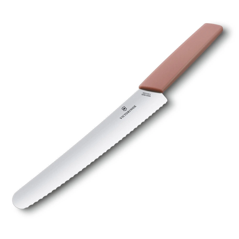 Swiss Modern Colors 8.5" Bread Knife In Apricot Rose By Victorinox