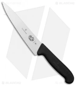 Victorinox Cutlery 7" Chef's Knife Serrated Black Fibrox VN5203319