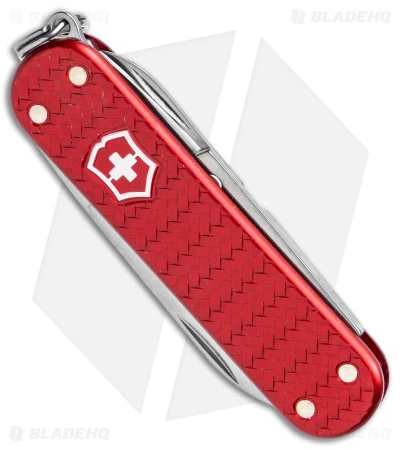 Victorinox Classic SD Precious Swiss Army Knife Woven Red Alox 06221401G - Image 2