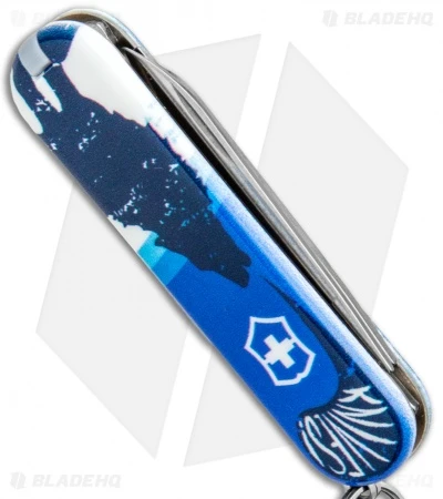 Victorinox Classic SD Swiss Army Knife Blade HQ Blue Crazy Wolf "Lobo Loco" - Image 3