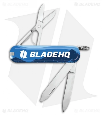 Victorinox Classic SD Swiss Army Knife Blade HQ Blue Crazy Wolf "Lobo Loco" - Image 2