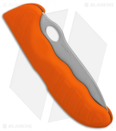 Victorinox Hunter Pro Lockback Knife Orange Zytel W/ Pouch (3.8" Bead Blast) - Image 2