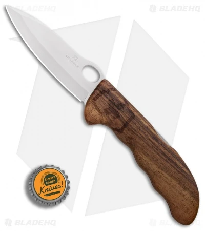 Victorinox Hunter Pro Lockback Knife Walnut Wood W/ Pouch (3.8" Bead Blast) - Image 5