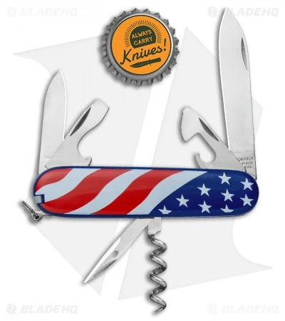 Victorinox Swiss Army Knife Tinker US Flag W/ Sharpener Combo Set 13603X6 - Image 5