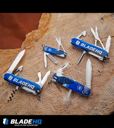 Victorinox Classic SD Swiss Army Knife Blade HQ Blue Crazy Wolf "Lobo Loco" - Image 8