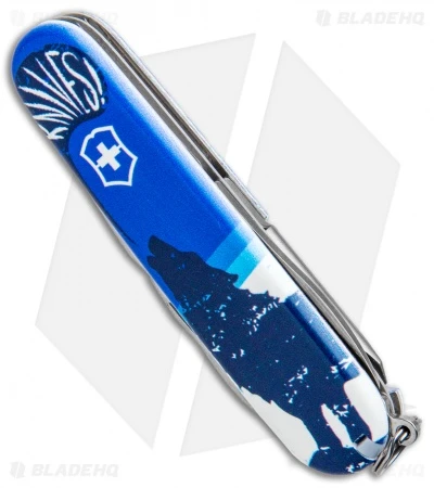 Victorinox Swiss Army Knife Tinker Blade HQ Blue Crazy Wolf "Lobo Loco" - Image 2