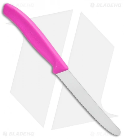 Victorinox Swiss Army Paring Knife Pink (4" Satin Full Serr) - Image 2