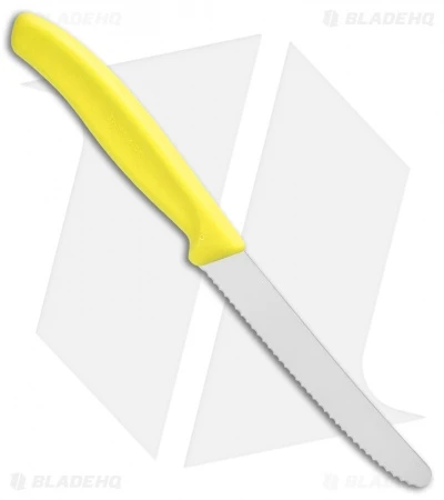 Victorinox Swiss Army Paring Knife Yellow (4" Satin Full Serr) - Image 2