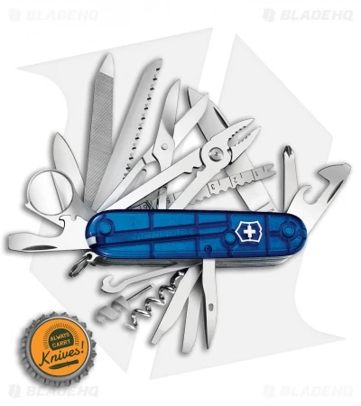Victorinox SwissChamp Swiss Army Knife Translucent Sapphire 53507 - Image 4