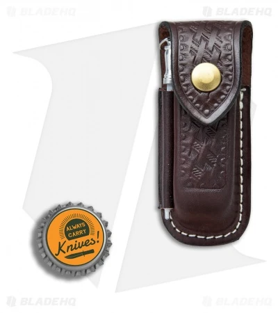 Victorinox Zermatt Large Brown Leather Belt Sheath W/ Sharpening Steel 33208 - Image 3