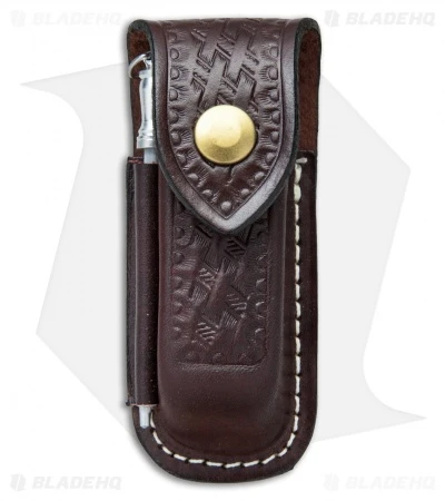 Victorinox Zermatt Large Brown Leather Belt Sheath W/ Sharpening Steel 33208
