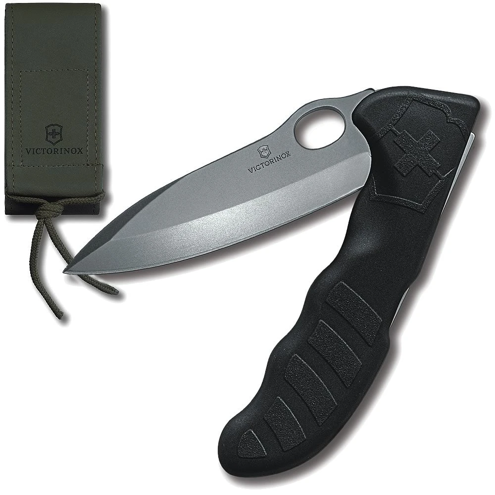 Victorinox Hunter Pro Black Lockblade Swiss Army Knife With Pouch
