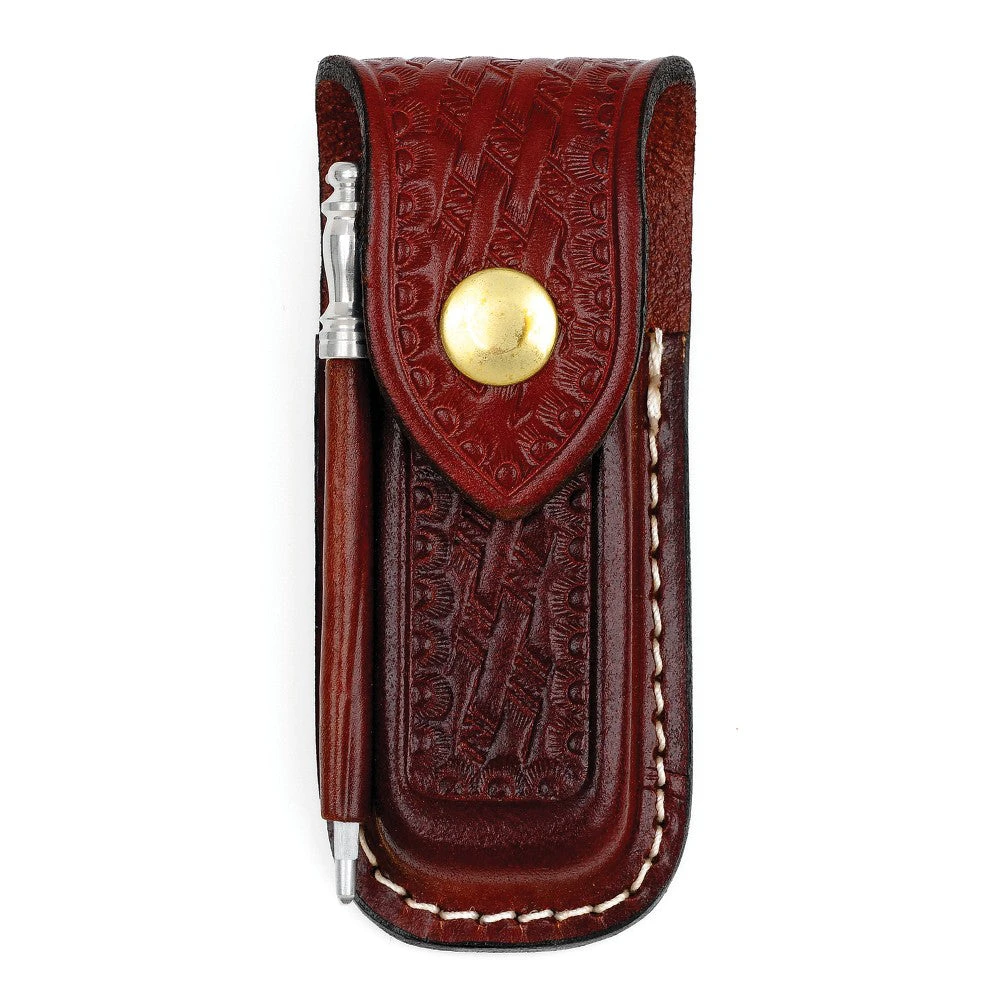 Victorinox Zermatt Medium Brown Leather Pouch With Steel For Swiss Army Knives