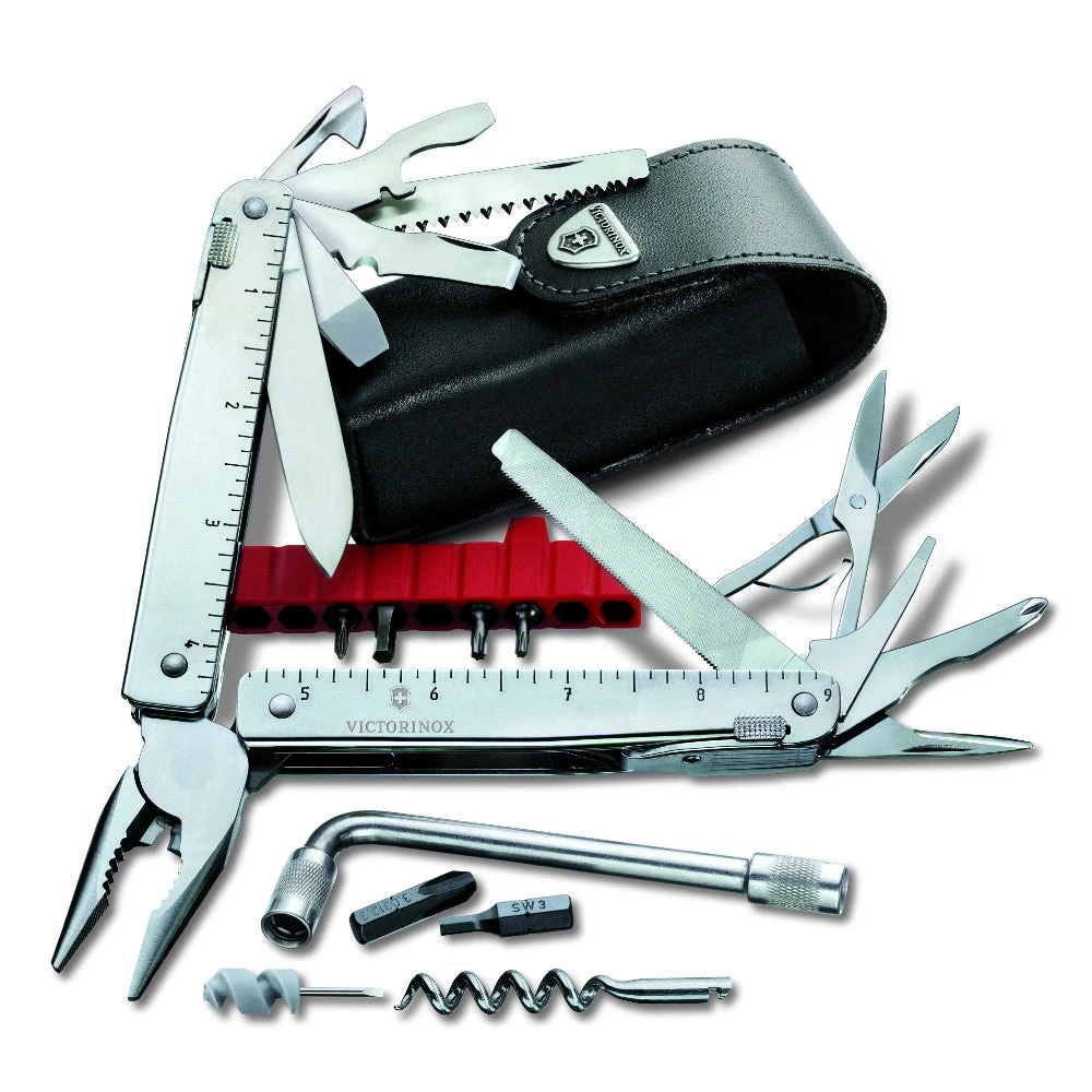 Victorinox SwissTool CS Plus Multi-tool With Leather Belt Pouch And Bit Wrench Set