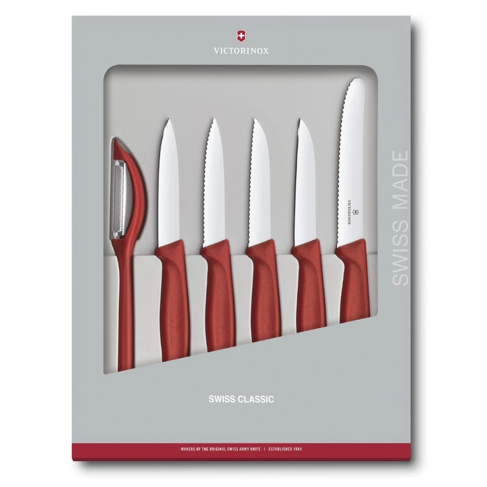 Swiss Classic 6-Piece Red Paring Knife Set By Victorinox - Image 2