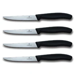 Swiss Classic 4-Piece 4.5" Spear Tip Serrated Steak Knife Set By Victorinox