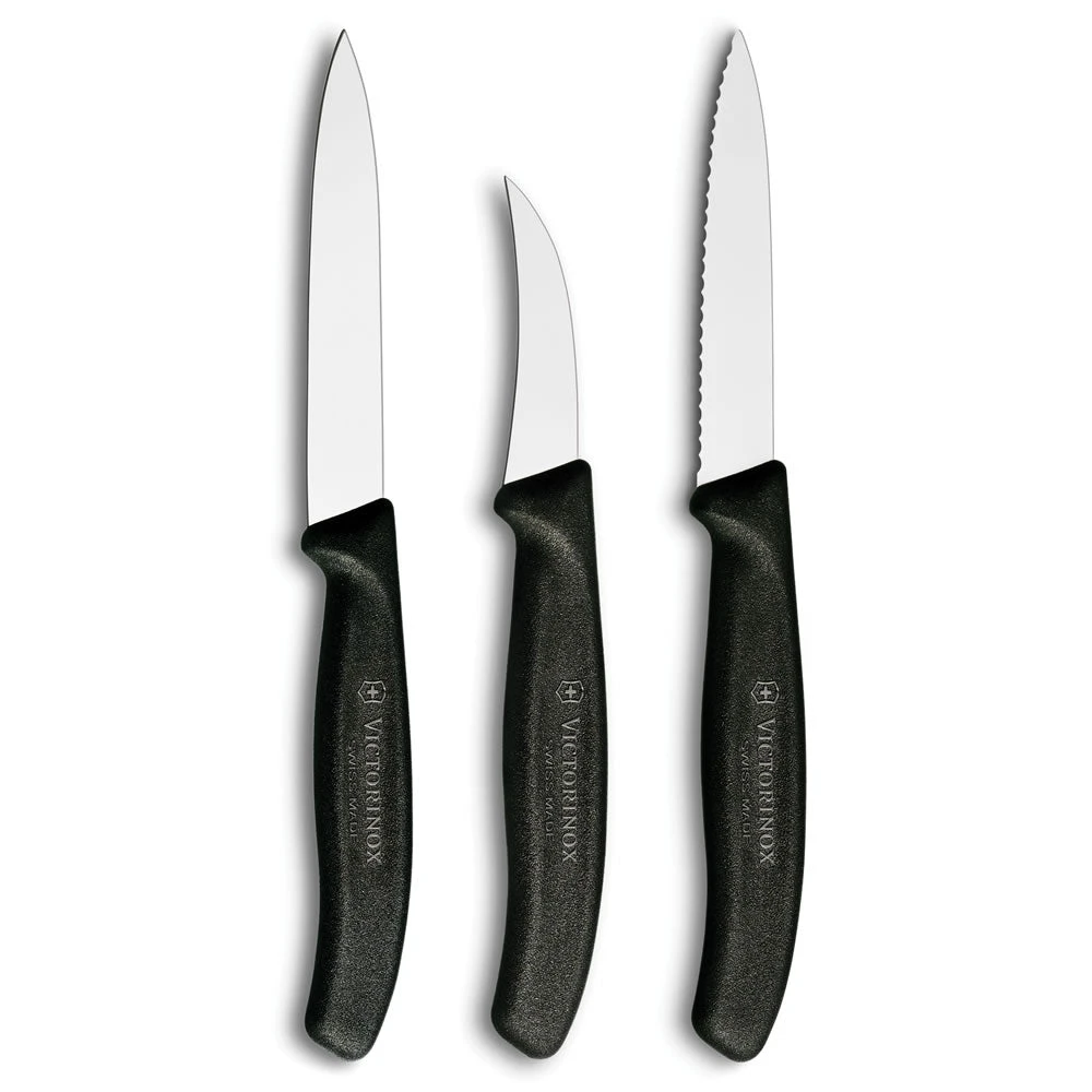 Swiss Classic 3-Piece Chef's Paring Knife Set By Victorinox
